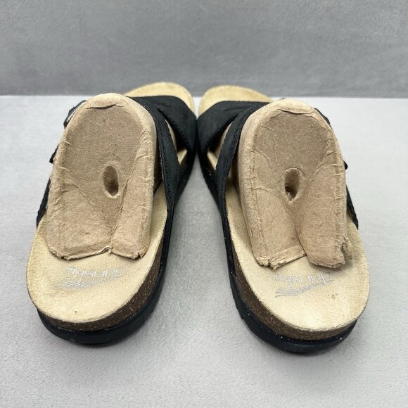 Womens 8.5-9 / EU 39 Dansko Dayna Sandals Black Suede Adjustable Vibram Slide - Picture 4 of 8